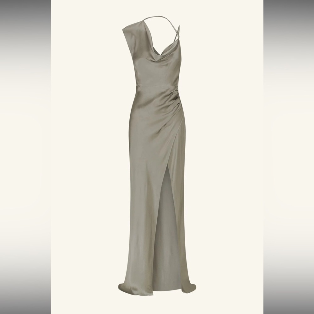 Shona Joy La Lune Draped Maxi Dress - Sage NWT